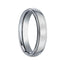 HEXERIS Benchmark Raised Domed Center Titanium Wedding Band - 5mm - 7mm - Larson Jewelers