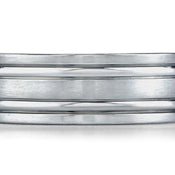 BALTEUS Benchmark Flat Dual Offset Grooves Titanium Ring - 8mm - Larson Jewelers