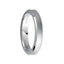 BOUNDLESS 14k White Gold Wedding Band Satin Polished Finish with Beveled Edges by Artcarved - 4 mm - 8 mm - Larson Jewelers