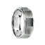 FAUSTUS Brushed Tungsten Wedding Ring with Concave Design & Polished Edges - 8mm - Larson Jewelers