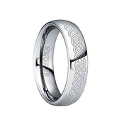 JANUARIUS Engraved Celtic Knot Tungsten Ring with Polished Finish - 6mm - Larson Jewelers