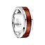 BALTHIER Men’s Cobalt Wood Inlay Wedding Band Polished Beveled Edges by Crown Ring - 8mm - Larson Jewelers