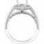 MADELEINE Halo Style Four Prong Lab Diamond Engagement Ring Setting for Round Stones