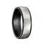 PRINCE Torque Black Cobalt Wedding Band Brushed Matte Center with Polished Edges - 7 mm - Larson Jewelers