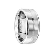 Satin Finish Cobalt Wedding Ring With Polished Center & Edges By Crown Ring - 9mm - Larson Jewelers
