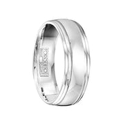 Men’s Cobalt Ring With Polished Round Edges By Crown Ring - 7mm - Larson Jewelers