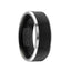 YAGAMI Torque Black Cobalt Wedding Band Matte Finish Center Beveled Edges - 7 mm & 9 mm - Larson Jewelers