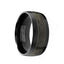 YANG Torque Black Cobalt Flat Wedding Band Polished Finish Laser Celtic Design - 9 mm - Larson Jewelers