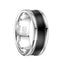 Torque Black Cobalt Wedding Band Brushed Finish Round Polished Edges - 8 mm - Larson Jewelers