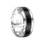 Torque Black Cobalt Wedding Band Brushed Finish with Polished Cut Out Edges- 9 mm - Larson Jewelers