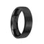 Flat Torque Black Cobalt Wedding Band Brushed Finish with Beveled Edges - 7 mm - Larson Jewelers