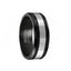 Tungsten Carbide Two-Toned Wedding Band with Polished White Ceramic Inlay - 8mm - Larson Jewelers