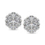 14K White Gold 1/4 Ct.Tw. Diamond Flower Studs Earrings - Larson Jewelers
