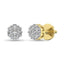 Diamond 1/4 Ct.Tw. Cluster Earrings in 14K Yellow Gold - Larson Jewelers