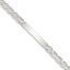 Sterling Silver Polished Engravable Anchor Link ID Bracelet - 7in