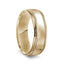 14k Yellow Gold Men’s Polished Wedding Band with Milgrain Accents - 7mm - Larson Jewelers