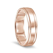 14k Rose Gold Polished Finish Ring with Round Edges - 6mm - Larson Jewelers
