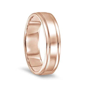 14k Rose Gold Polished Finish Ring with Round Edges - 6mm - Larson Jewelers