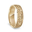 14k Yellow Gold Engraved Celtic Knot Pattern Men’s Wedding Band With Satin Finish - 6.5mm - 8.5mm - Larson Jewelers