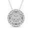 14K White Gold 1/3 Ct.Tw. Diamond Flower Pendant - Larson Jewelers