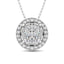 14K White Gold 1/2 Ct.Tw. Diamond Flower Pendant - Larson Jewelers
