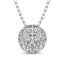 14K White Gold 1/3 Ct.Tw. Diamond Flower Pendant - Larson Jewelers