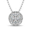 14K White Gold 1/4 Ct.Tw. Diamond Flower Pendant - Larson Jewelers