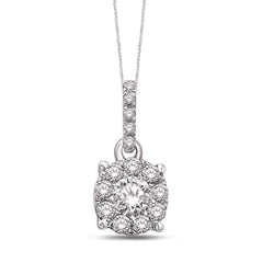 14K White Gold 1/4 Ct.Tw Diamond Fashion Pendant - Larson Jewelers