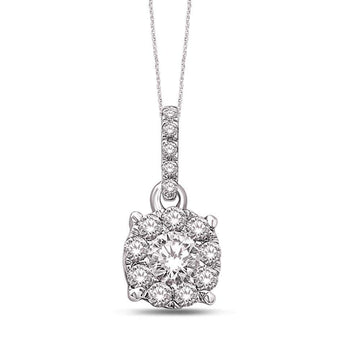 14K White Gold 1/4 Ct.Tw Diamond Fashion Pendant - Larson Jewelers