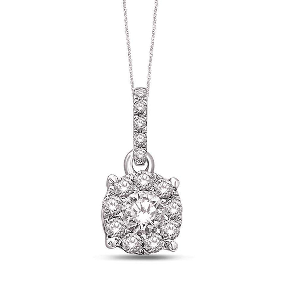 14K White Gold 1/4 Ct.Tw Diamond Fashion Pendant - Larson Jewelers