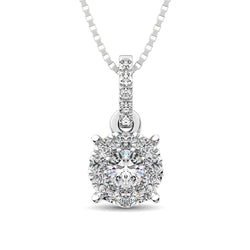 14K White Gold 1/3 Ct.Tw. Diamond Fashion Pendant - Larson Jewelers