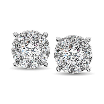 14K White Gold 5/8 Ct.Tw. Diamond Fashion Earrings - Larson Jewelers