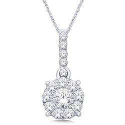 14K White Gold 3/4 Ct.Tw. Diamond Fashion Pendant - Larson Jewelers