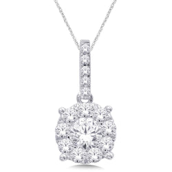 14K White Gold 9/10 Ct.Tw. Diamond Fashion Pendant - Larson Jewelers
