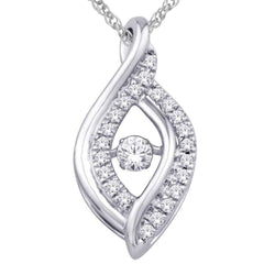 10K White Gold 1/5 Ct.Tw.Moving Diamond Fashion Pendant - Larson Jewelers