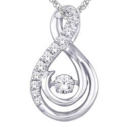 10K White Gold 1/5Ct.Tw.Moving Diamond Fashion Pendant - Larson Jewelers