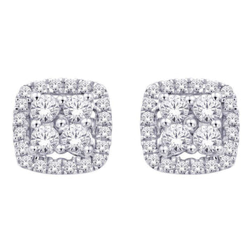 14K White Gold 1/5 Ct.Tw.Diamond Stud Earrings - Larson Jewelers