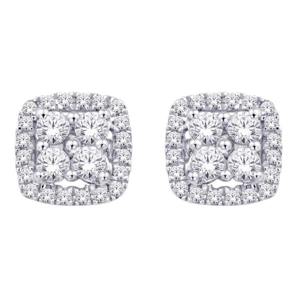 14K White Gold 1/5 Ct.Tw.Diamond Stud Earrings - Larson Jewelers
