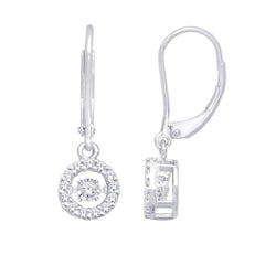 10K White Gold 1/3 Ct.Tw. Moving Diamond Danglers Earrings - Larson Jewelers