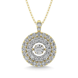 Diamond 3/8 Ct.Tw. Shimmering Pendant in 10K Yellow Gold - Larson Jewelers