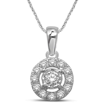 10K White Gold 1/4 Ct.Tw.Diamond Fashion Pendant - Larson Jewelers