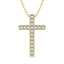 Classic Diamond Cross Pendant 1/10 Ct.Tw. 10K Yellow Gold - Larson Jewelers