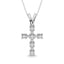 10K White Gold 1/4 Ct.Tw.Diamond Cross Pendant - Larson Jewelers