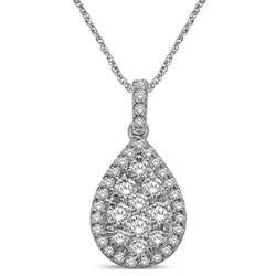 14K White Gold 1 1/5 Ctw Diamond Fashion Pendant - Larson Jewelers