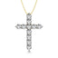 10K Yellow Gold 1/20 Ct.Tw.Diamond Cross Pendant - Larson Jewelers