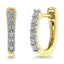 Diamond 1/5 Ct.Tw. Hoop Earrings in 10K Yellow Gold - Larson Jewelers