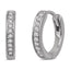10K White Gold 1/5 Ctw Diamond Hoop Earrrings - Larson Jewelers