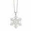 Sterling Silver And CZ Brilliant Embers Snowflake Necklace