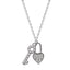 10K White Gold 1/8 Ct.Tw.Diamond Lock & Key Neckalce - Larson Jewelers