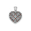Sterling Silver Rhodium-Plated with Garnet January Birthstone Heart Pendant - Larson Jewelers